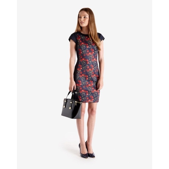 Ted Baker Luski Cherry Print Dress - Picture 1 of 12